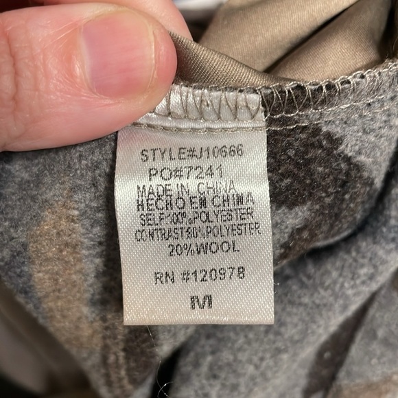 Entro Women Utility Vest Medium Tan Wool Blend Cloth Back Gorpcore Bohemian - Picture 9 of 13